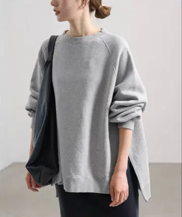 FRAMeWORK 래글런 판초 맨투맨 그레이