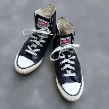 HYSTERIC GLAMOUR 소가죽 블랙 레더 하이컷 스니커즈 8