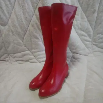 레드 롱 부츠