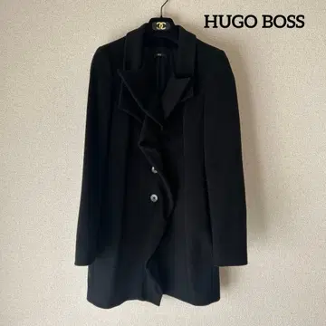 HUGO BOSS 휴고보스 블랙 캐시미어 혼방 울 코트