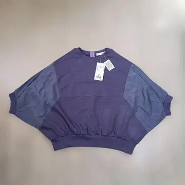 새상품 Bou Jeloud 벌룬 슬리브 퍼플 티셔츠 F 사이즈