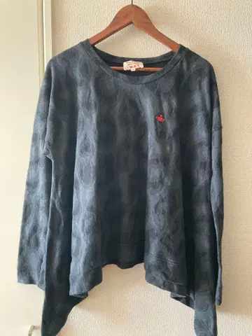 vivien westwoo 레오파드 무늬 긴팔 상의 다크 그레이