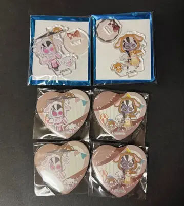 제5인격 백흑무상 산리오 캐릭터즈전 하트 캔뱃지 아크릴 스탠드