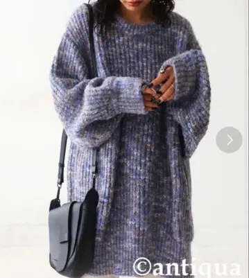 antiqua 안티카 믹스 컬러 니트 블루 계열