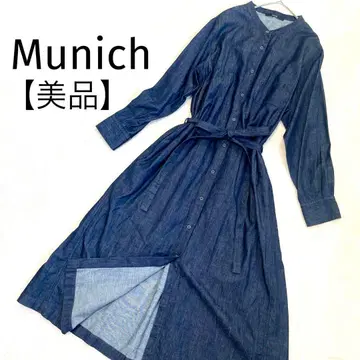 [ 새상품급 ] Munich 뮤닉 데님 셔츠 드레스 롱 원피스 벨트