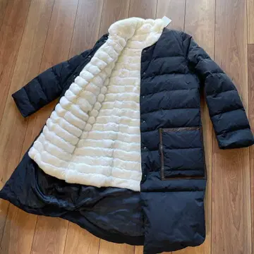미사용 새상품 2웨이 롱 다운 자켓 퍼 베스트 포함 정가 169000엔