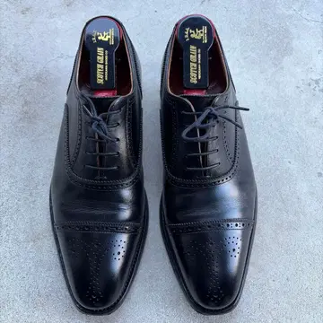 [ 스코치 그레인 ] 블랙 캡 토 비즈니스 슈즈