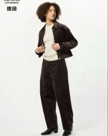 코듀로이 커브 팬츠 유니클로 M 사이즈 미사용 새상품