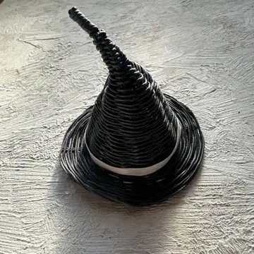 브라이스 아웃핏 작가님 모자 블랙 라탄 소재 마녀 모자