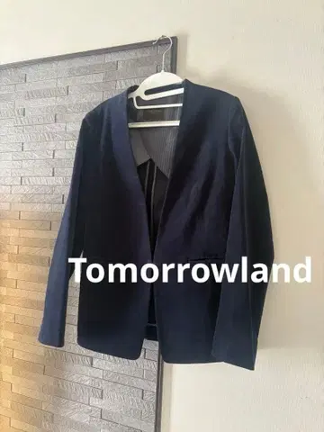 [ 투모로우랜드 ] 벨벳 자켓 36 일본제 벨로아 네이비