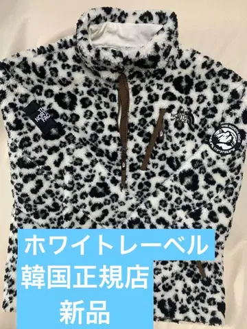 THE NORTH FACE 화이트 라벨 레오파드 무늬 플리스 자켓