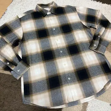 GU 좋은 배색 옴브레 셔츠 체크 셔츠 플란넬 셔츠 펜들턴