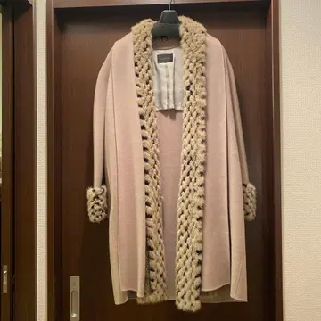 캐시미어 퍼 롱 코트