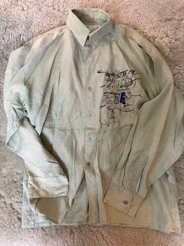 GOOUCH 90's 긴팔 셔츠 린넨 그린