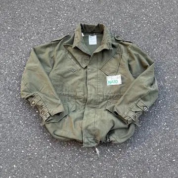 네덜란드군 NATO 라벨 올리브 그린 밀리터리 자켓