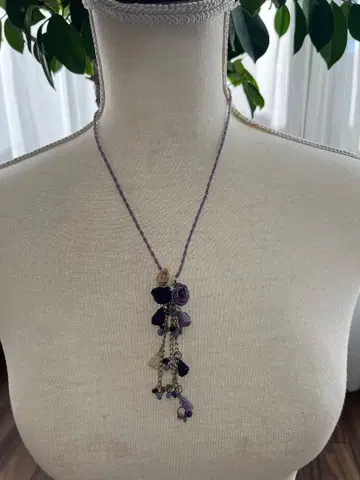 터키 이네 오야 꽃 모티브 목걸이