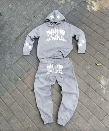 별 패턴 맨투맨 셋업 UK 드릴 HIPHOP y2k