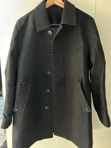 PARADOX 블랙 울 피 코트 M