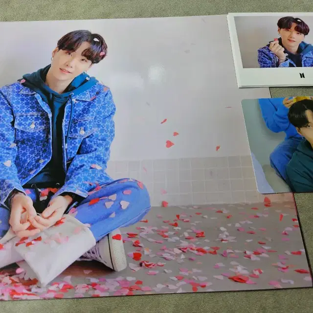 3종 일괄 bts 방탄 부산 옛투컴 포스터 포카 윤기 슈가