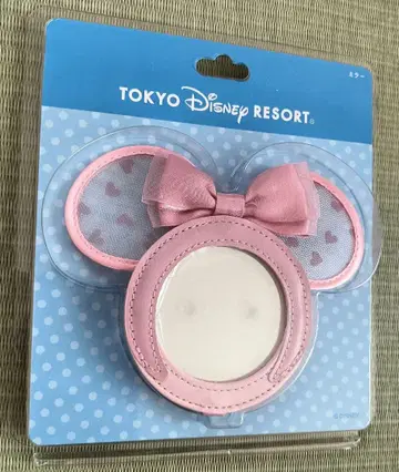 미니 귀 디자인 거울 핑크