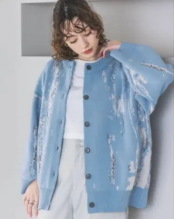 지나시스/니트 가디건/블루