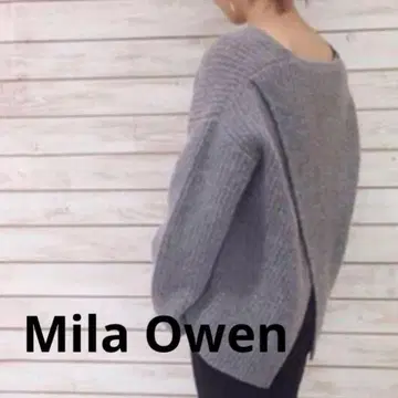 [ 새상품급 ] 미라 오웬 울 니트 오버 사이즈 그레이