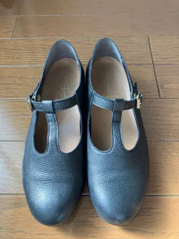 키다리 아저씨 T 스트랩 슈즈 블랙