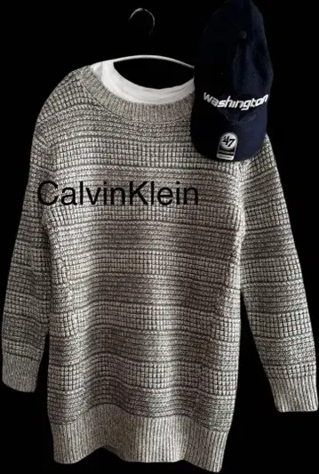 캘빈클라인 믹스 그레이 스웨터