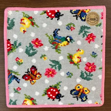 FEILER 하이디 도트 실버 그레이 x 핑크