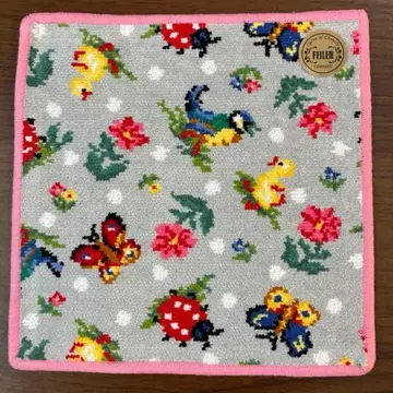 FEILER 하이디 도트 실버 그레이 x 핑크