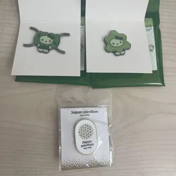 3개 세트 일본관 박람회 키티 핀 배지 해초 키티