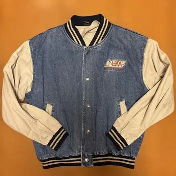 새상품급 데님 바시티 자켓 XL 사이즈 남성용