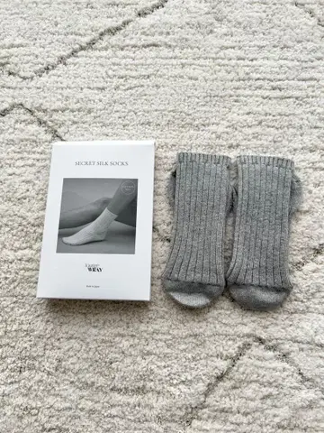 WRAY 코튼 실크 시크릿 삭스 발가락 양말 그레이