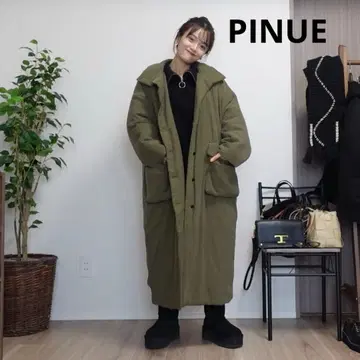 [ PINUE 새상품 ] 롱 퍼프 코트