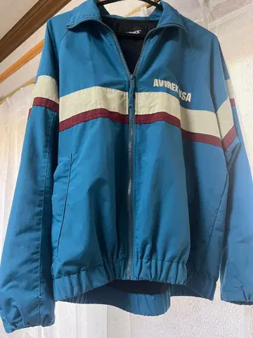 AVIREX 나일론 자켓 파랑/화이트/빨간색