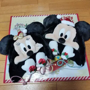 택 포함 새상품 디즈니 크리스마스 팬캡 미키 미니