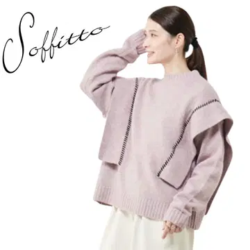 [ SOFFITTO ] 소매 탈부착 2WAY 니트