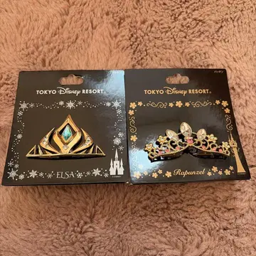 디즈니 티아라 패치 엘사 라푼젤 2세트 미사용 새상품