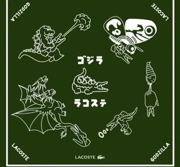 LACOSTE 고질라 콜라보 반다나 라코스테 bandana
