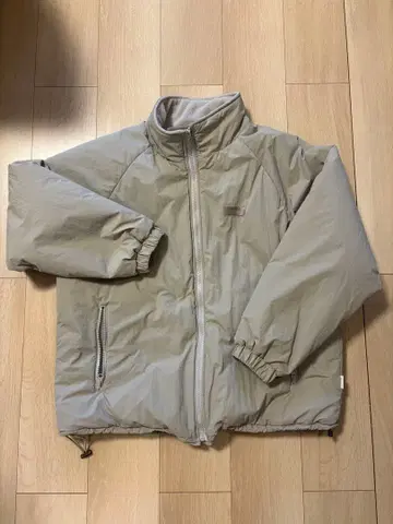 MUHET 베이지 나일론 자켓 플리스 안감