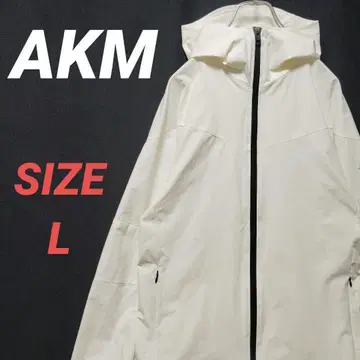 AKM 에이케이엠 나일론 자켓 후드티 남성용 화이트 스와로브스키