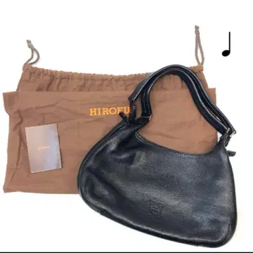 HIROHU 미니 토트백 천연 가죽 블랙