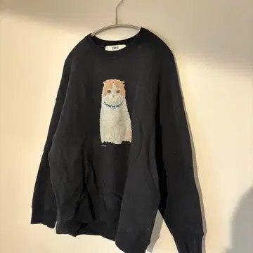 FURFUR 고양이 블랙 맨투맨