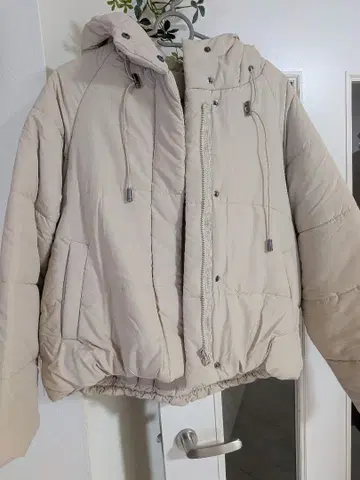 충전솜 숏 후드 블루종