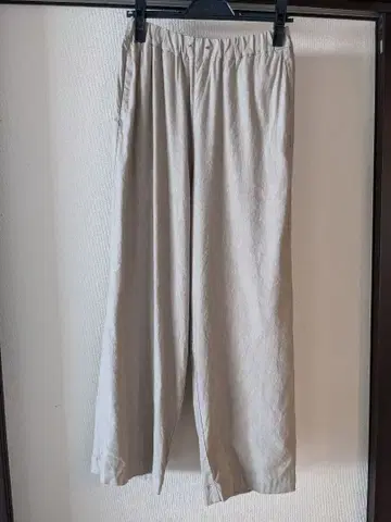 레이온 린넨 스트레치 와이드 팬츠