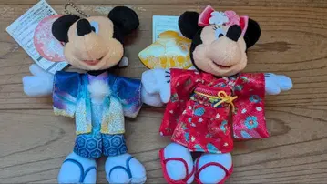 디즈니 미키 & 미니 설날 봉제 인형 스트랩