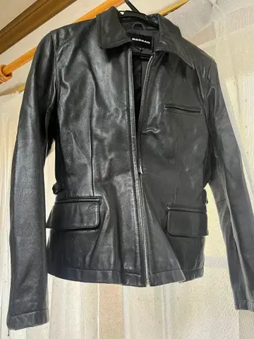 J. MORGAN 블랙 가죽 자켓 M