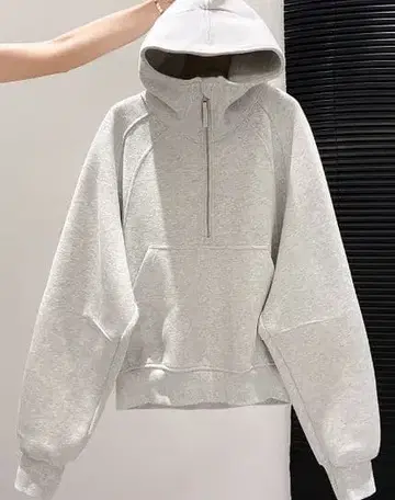 그레이 풀 집업 후드 부착 후드티 남녀 공용