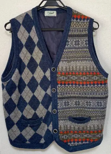 레어 새상품급 crocodile 니트 베스트 남성용