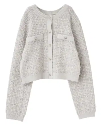 라메 트위드 가디건